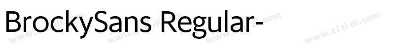 BrockySans Regular字体转换